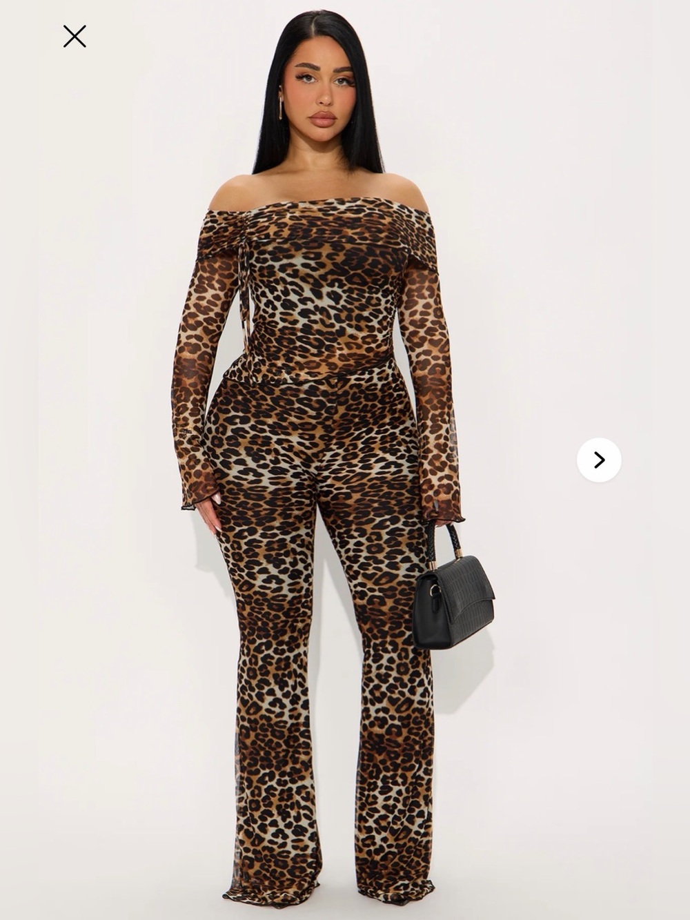 Amaya 3 Piece Leopard Scarf Pant Set - Leopard